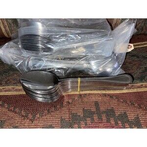 12 LARGE Stainless Soup Spoons, 8.25" Hubert Heavy Restaurant GRADE - Clean EUC